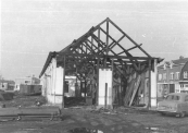 De afbraak van het stationsgebouw in 1962.