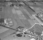 Een luchtfoto van Gorredijk in 1951.