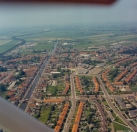 Luchtfoto van Jan de Vries van Gorredijk omstreeks 1978.