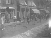 Optocht van gymnasten